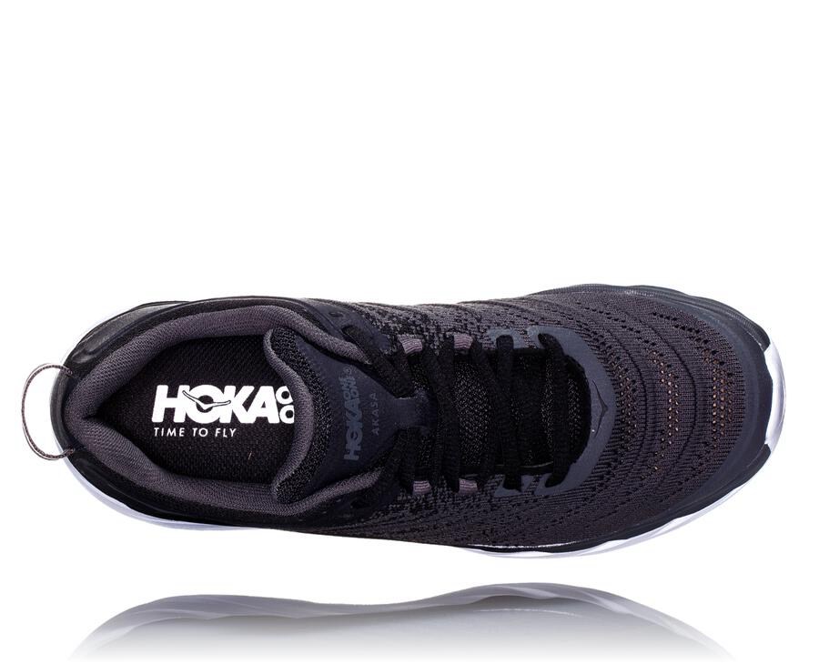 Hoka One One Akasa Löparskor Herr - Svarta/Vita - OTRJN-3810